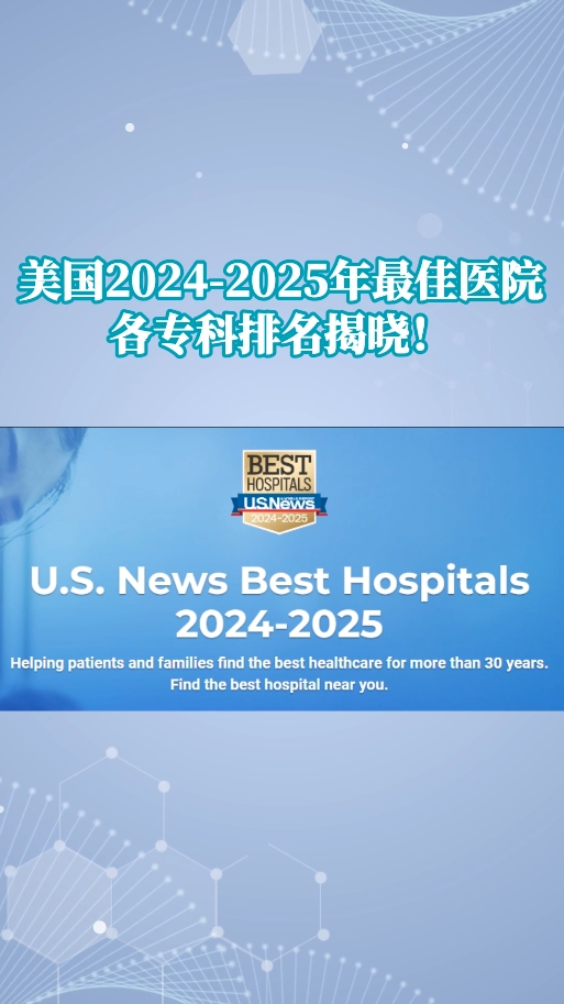 美国就医指南：2024-2025年美国专科医院排名揭晓！